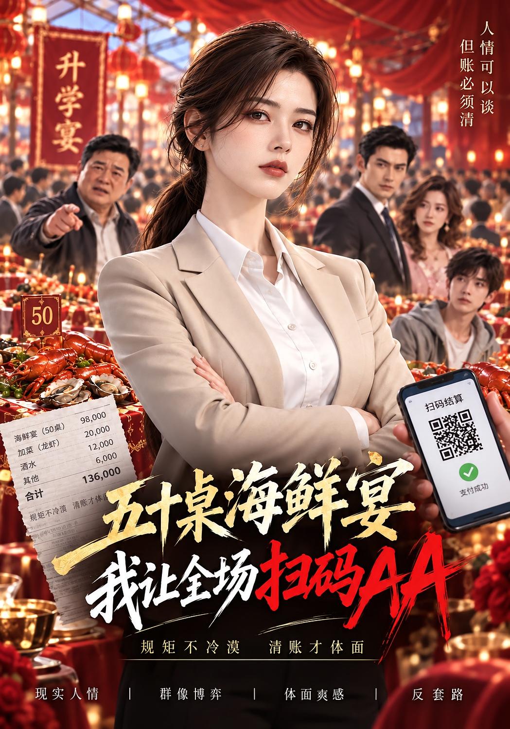 五十桌海鲜宴，我让全场扫码AA
