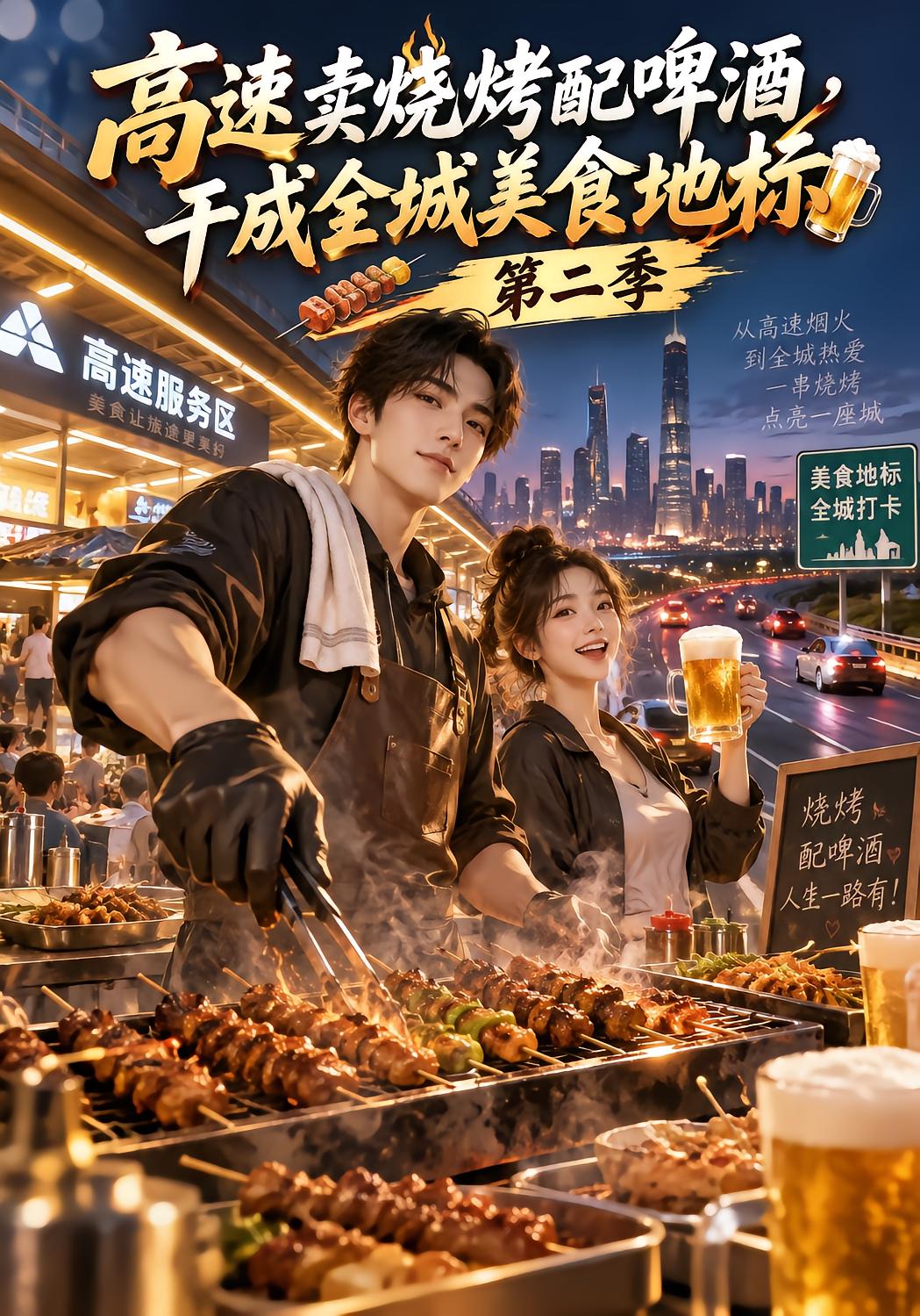 高速卖烧烤配啤酒，干成全城美食地标第二季