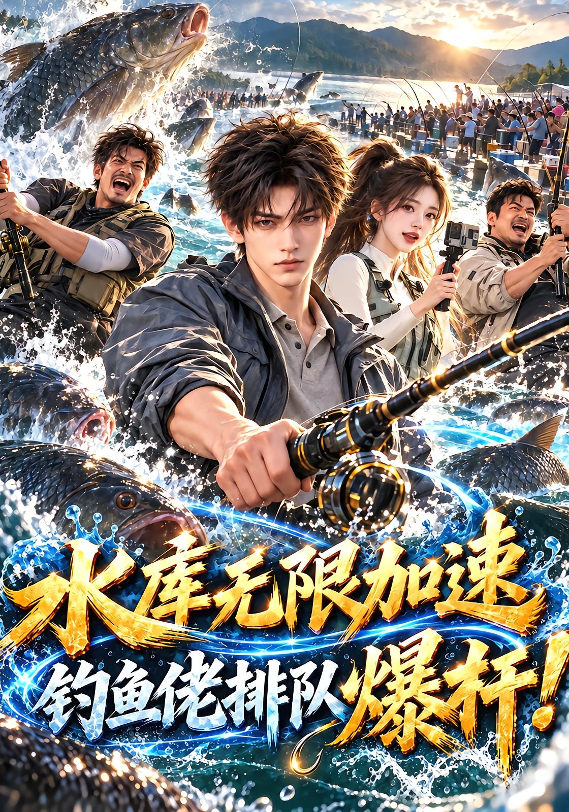 水库无限加速，钓鱼佬排队爆杆！