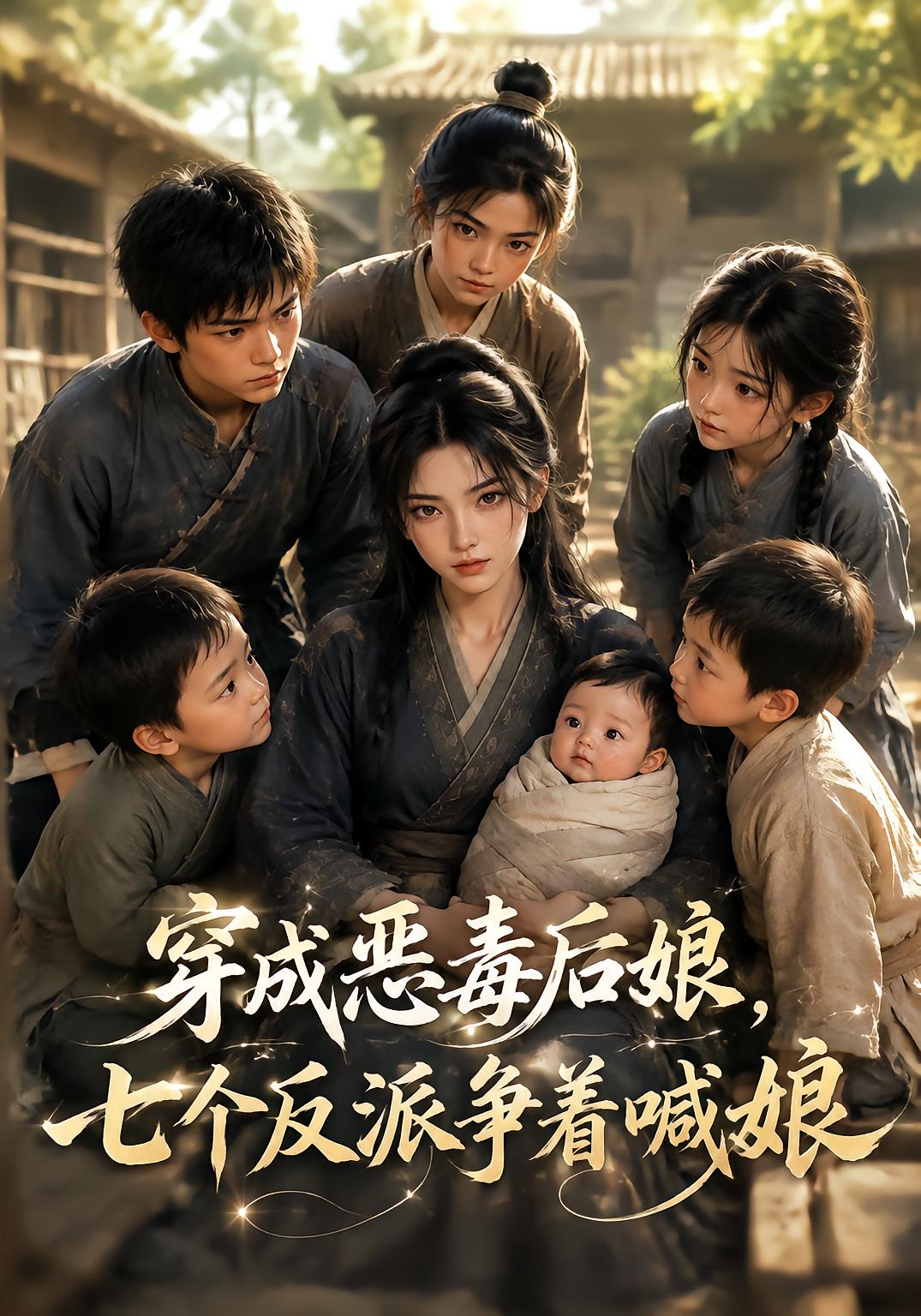 穿成恶毒后娘，七个反派争着喊娘
