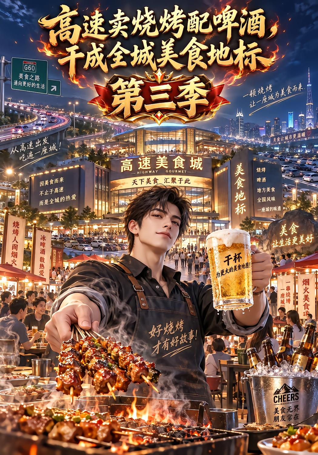 高速卖烧烤配啤酒，干成全城美食地标第三季