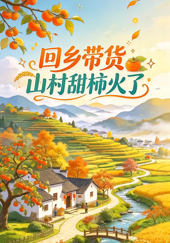 回乡带货山村甜柿火了