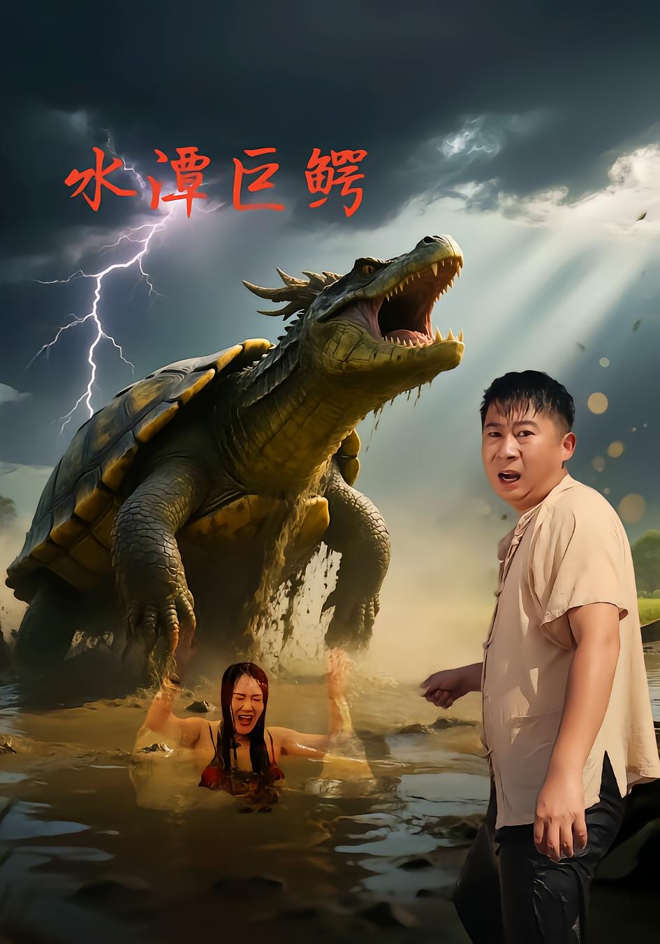 Giant Crocodile in the Pond